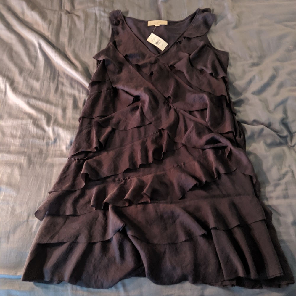 NWT Women's Ann Taylor LOFT Ruffle Dress Size 8